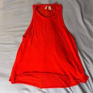 Bright Red Flowing Halter Top size XS